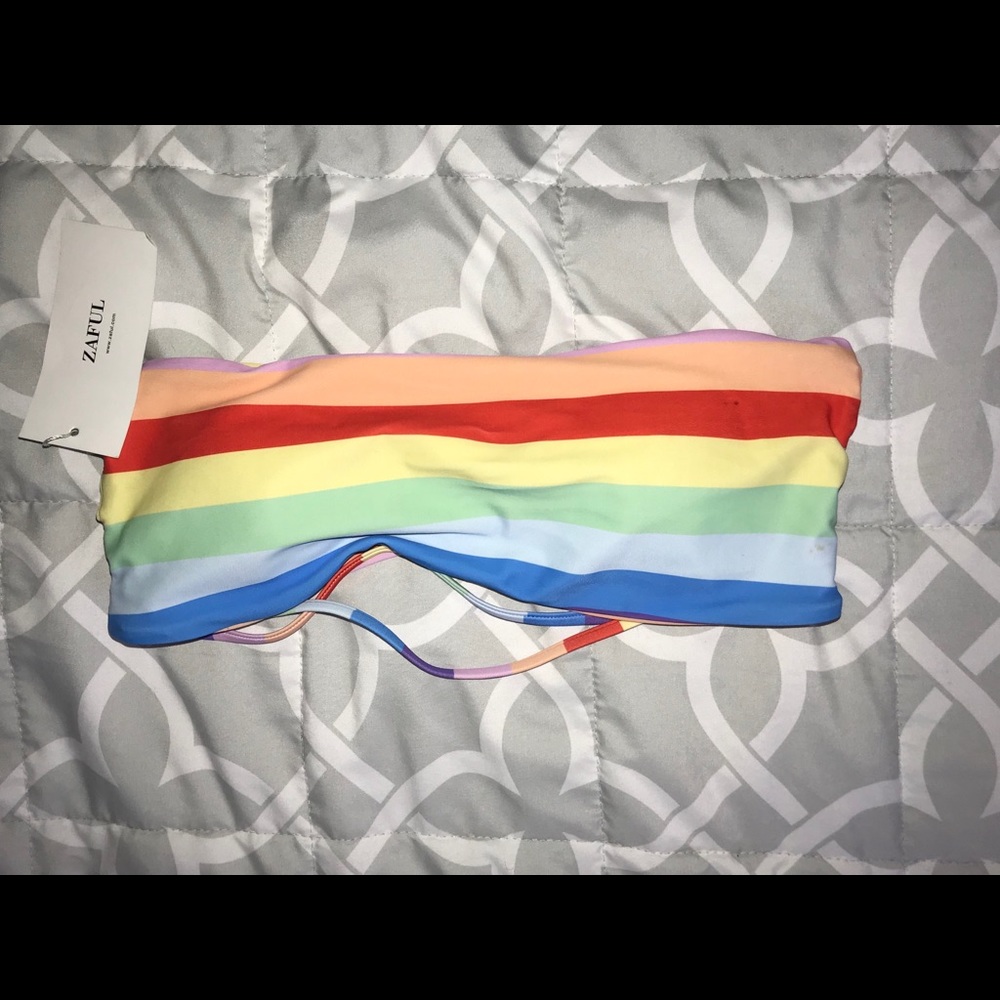 zaful rainbow top